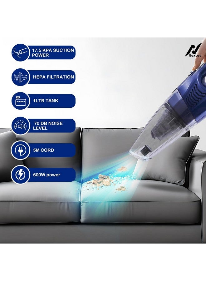 nexlev 2 in 1 Vacuum Cleaner|for Home & Office Daily Cleaning| 17.5 KPA Suction| Clean Corners Window Pane Sofa Chair & More|HEPA Filter| 4 Attachment | 5 Mtr Cord |105 cm Height | Copper Motor|VC-01 - Image 3