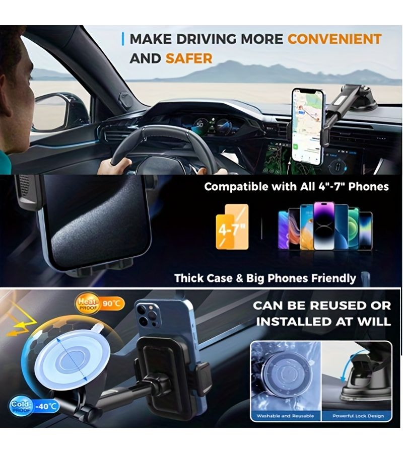 Universal Car Phone Mount Adjustable Navigation Stand XM - Image 5