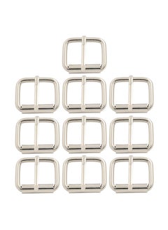 BIKICOCO BIKICOCO Roller Buckle 1 x 34 Heel Rolling Bar Buckles for Bags Leather Webbing Straps Silver Pack of 10  - Image 1