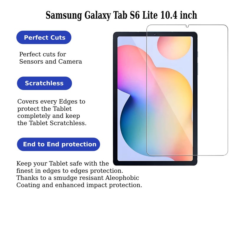 SPCORE Tempered Glass for Samsung Galaxy Tab S6 Lite 10.4 inch Screen Protector Guard [Anti-Scratch] & [Smudge Proof] [S Pen Compatible] - Image 3