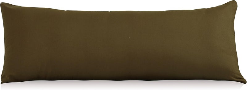 EVOLIVE Ultra Soft Microfiber Body Pillow Cover/Pillowcases 21"x54" with Hidden Zipper Closure(21"x54" Body Pillow Cover, Coffee) - Image 1