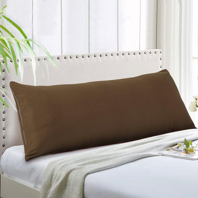 EVOLIVE Ultra Soft Microfiber Body Pillow Cover/Pillowcases 21"x54" with Hidden Zipper Closure(21"x54" Body Pillow Cover, Coffee) - Image 4