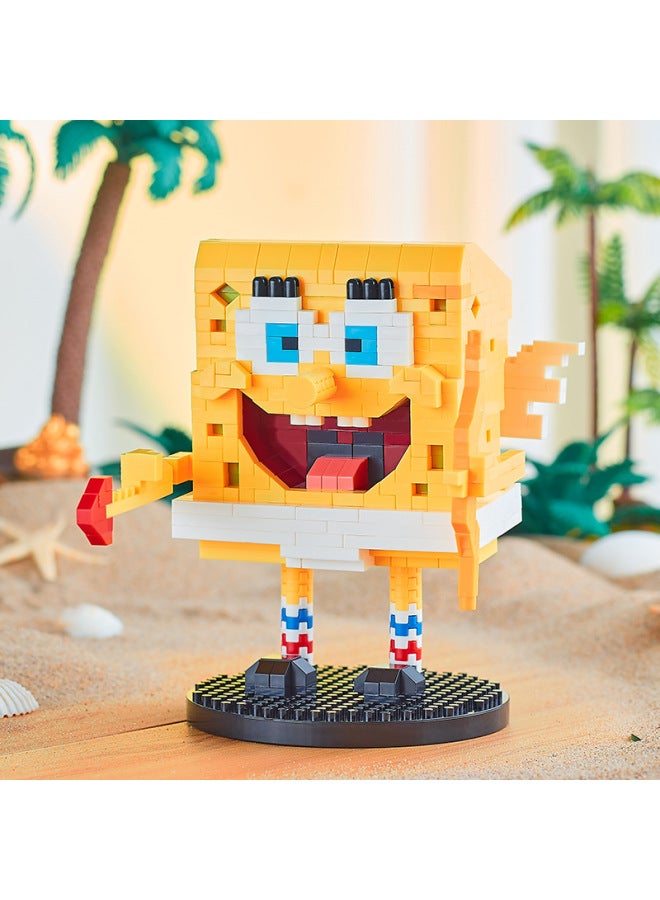 Spongebob Cartoon Doll Diy Micro Diamond Assembled Building Block Toys Female Birthday Gift Holiday - Image 2