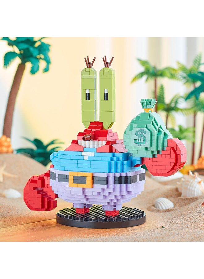 Spongebob Cartoon Doll Diy Micro Diamond Assembled Building Block Toys Female Birthday Gift Holiday - Image 1