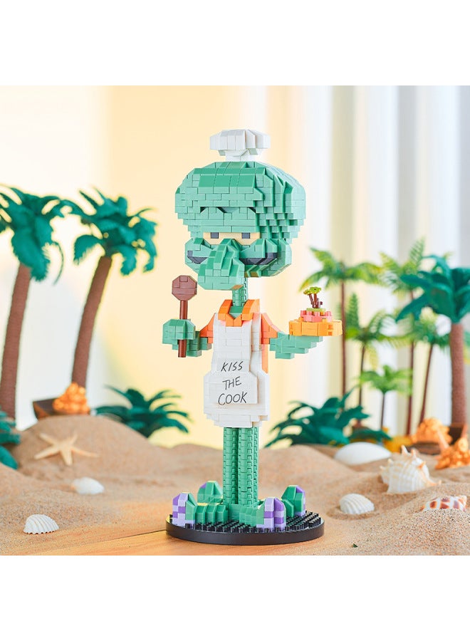 Spongebob Cartoon Doll Diy Micro Diamond Assembled Building Block Toys Female Birthday Gift Holiday - Image 4