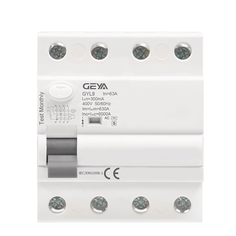 AC S Type Time Delayed RCCB ELCB Electromagnetic Circuit Breaker 4P 63A 300mA - Image 3