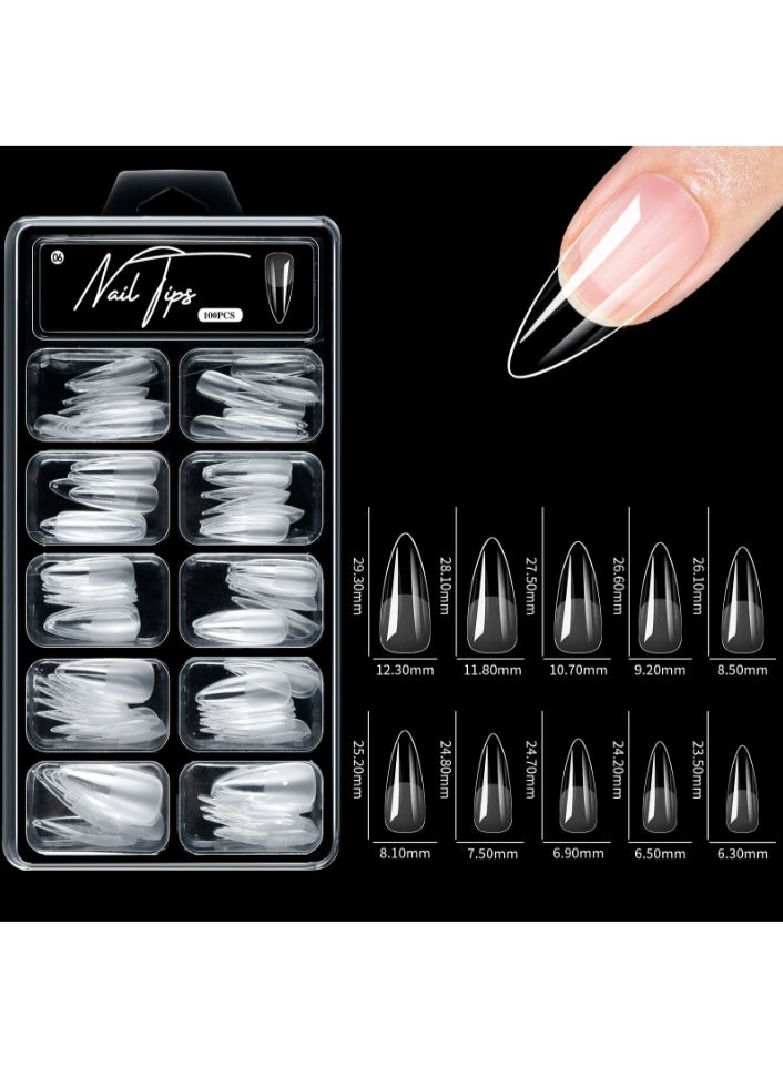 100 جهاز كمبيوتر شخصي شفاف ماتي نصيحة الأظافر ، نصيحة نصف قصيرة ، نصيحة الأظافر الطويلة ، نصيحة الأظافر الكاذبة ، نصيحة هلام ناعمة ، سهلة الاستخدام منتج تحسين الأظافر ، والتي يمكن استخدامها لكل من التطبيق الكامل والنصف (06 #) - Image 1