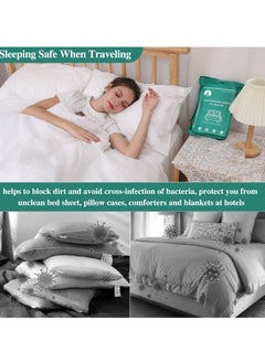 Y&D Disposable Bed Sheets Travel for Hotel Bedding Cover Portable Sheet with 1Quilt Cover, 1 and 2 Pillowcase Business Trip Spa Hotel(4PCS a Set )  - Image 2