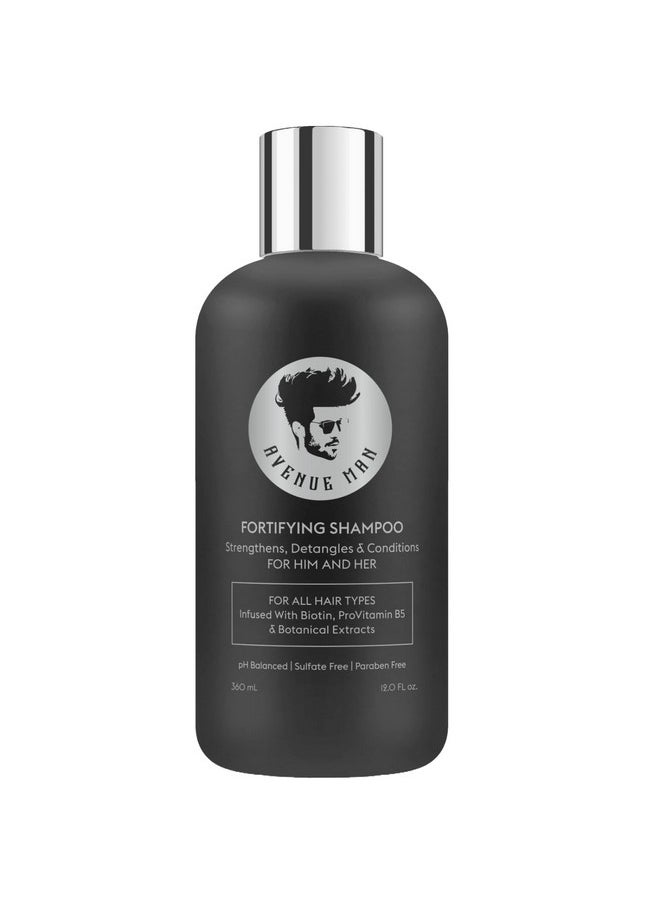 Avenue Man - Fortifying Shampoo (12 Fl Oz) - Hair Products For Him And Her - Natural Cleanser With Herbal Extracts - Clarifying Hair Care - Paraben-Free Shampoo - Image 1