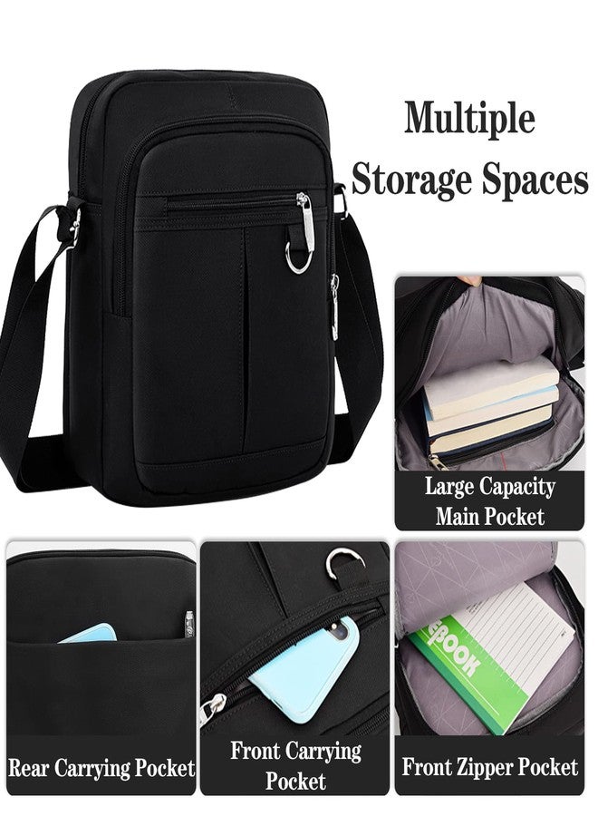 Ogetok Small Crossbody Bag for Mens Women, Small Men's Messenger Bag Sling Purse Side Bag, Travel Passport Phone Shoulder Handbag (Black) - Image 4