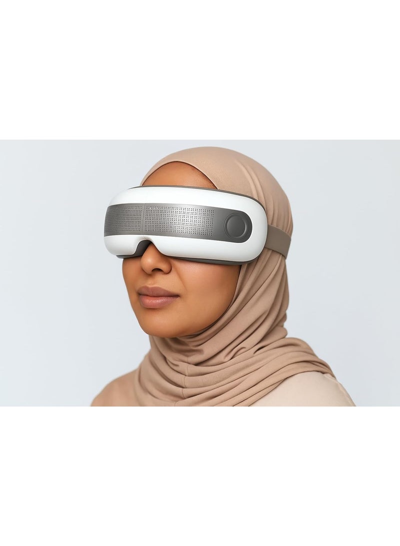 أوزون جهاز تدليك العين الذكي بالبخار من أوزون مع الحرارة، قناع عين ساخن مع موسيقى بلوتوث، لاسترخاء العينين وتخفيف إجهاد العين وجفاف العينين، هدية محمولة للأصدقاء والأم والأب - Image 2