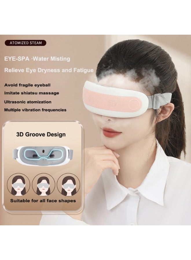 أوزون جهاز تدليك العين الذكي بالبخار من أوزون مع الحرارة، قناع عين ساخن مع موسيقى بلوتوث، لاسترخاء العينين وتخفيف إجهاد العين وجفاف العينين، هدية محمولة للأصدقاء والأم والأب - Image 5