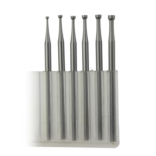 LUO KE 𝐋𝐮𝐨 𝐤𝐞 6 Pcs Round Cup Burr - 3/32'' Shank Jewelry Making Burs Wire Rounding Bits Wire Rounder for Lapidary 010-023 - Image 1