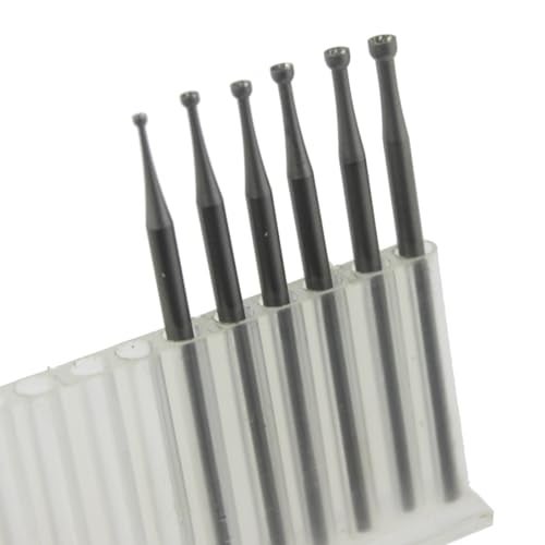 LUO KE 𝐋𝐮𝐨 𝐤𝐞 6 Pcs Round Cup Burr - 3/32'' Shank Jewelry Making Burs Wire Rounding Bits Wire Rounder for Lapidary 010-023 - Image 3