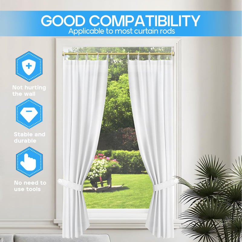 ZipGlo Gold Tension Rod 28-48 Inch 1 Pack Fit 31-48 Inch Area, 7/8 Inch Diameter Spring Loaded Curtain Rods No Drilling Adjustable, Tension Curtain Rod for Windows Doorway Kitchen Closet Bedroom - Image 3