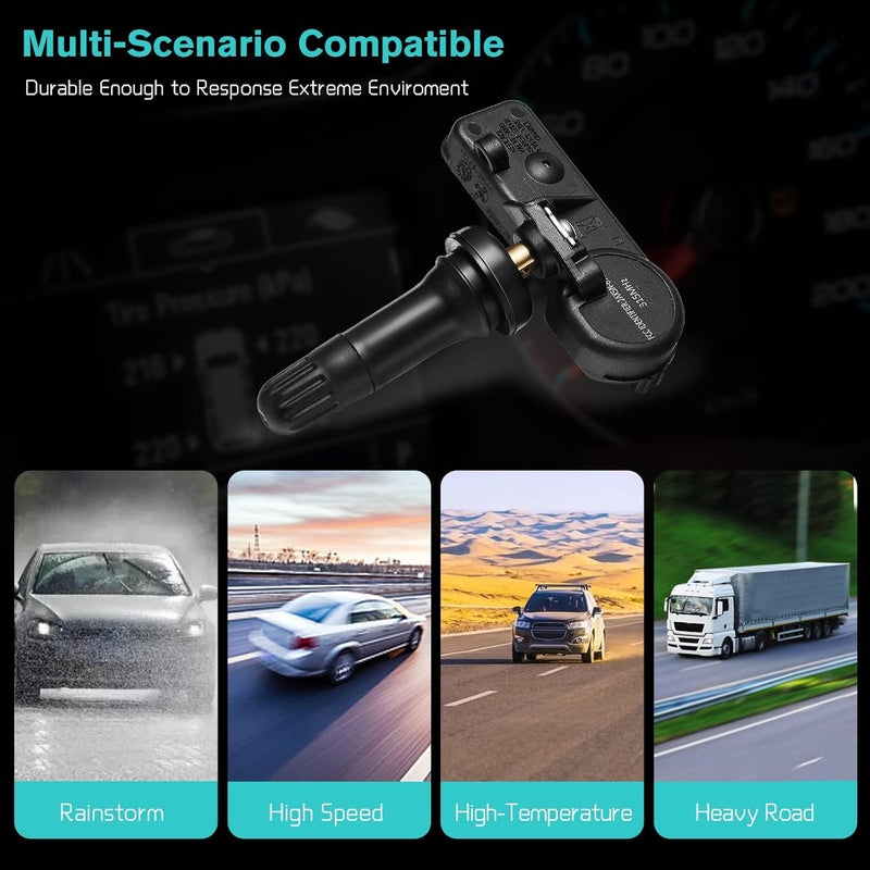 AULINK مستشعر نظام مراقبة ضغط الإطارات (TPMS) من لسيارات شيفي أفيو وكامارو وكروز وإكوينوكس وHHR وإمبالا وماليبو وسيلفرادو وترافيرس وتاهو وإكسبرس، وجي إم سي وكاديلاك وبويك (13586335 315MHZ TPMS) - Image 5