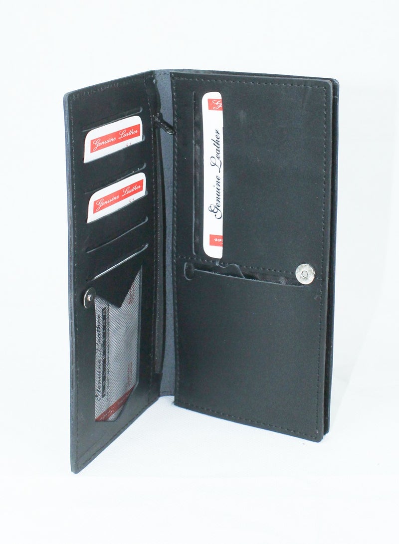 ISHWAZ All in one multipocketed genuine leather waller with mobile pocket place sims flash memory debit cards credit cards coin paper money and mobile at one place with class and elegant look and modern  - Image 5