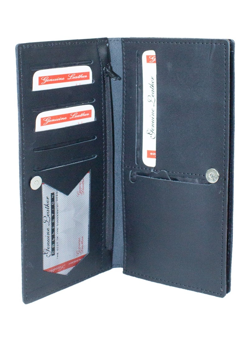 ISHWAZ All in one multipocketed genuine leather waller with mobile pocket place sims flash memory debit cards credit cards coin paper money and mobile at one place with class and elegant look and modern  - Image 3