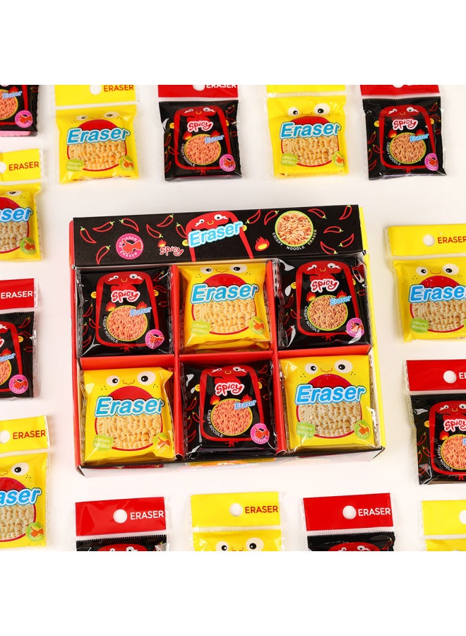 HELPS ممحاة نودلز مقلدة إبداعية لعبة طعام لطيفة ممحاة صغيرة ممتعة لطلاب المرحلة الابتدائية، ممحاة قلم فائقة النظافة خالية من الوبر - Image 4