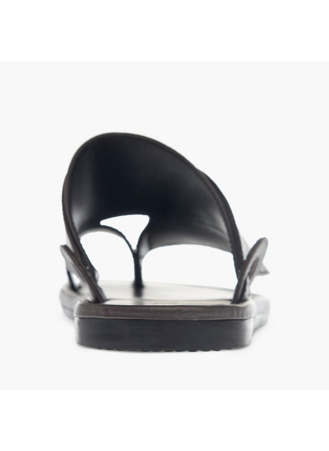 LBL by Shoexpress Boys Textured Slip-On Arabic Sandals with Toe Loop Detail  - Image 4