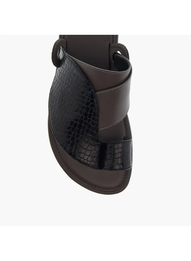 LBL by Shoexpress Boys Textured Slip-On Arabic Sandals with Toe Loop Detail Ramadan Collection