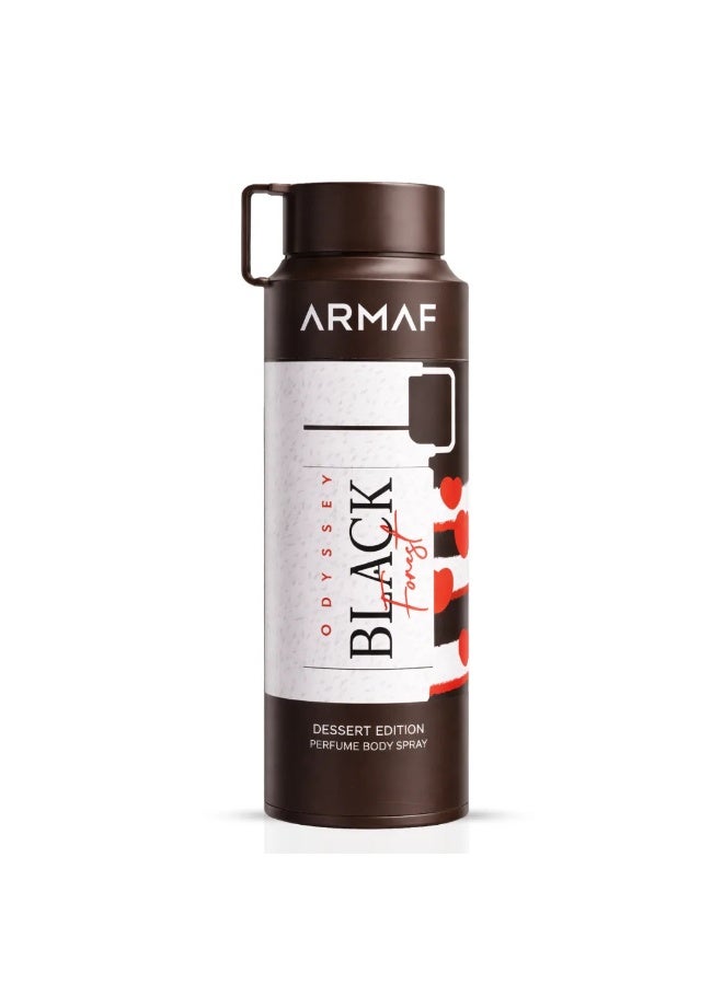 Odyssey Black Forest Dessert Edition by Armaf for Unisex Deodorant Perfume Body Spray - 200ml