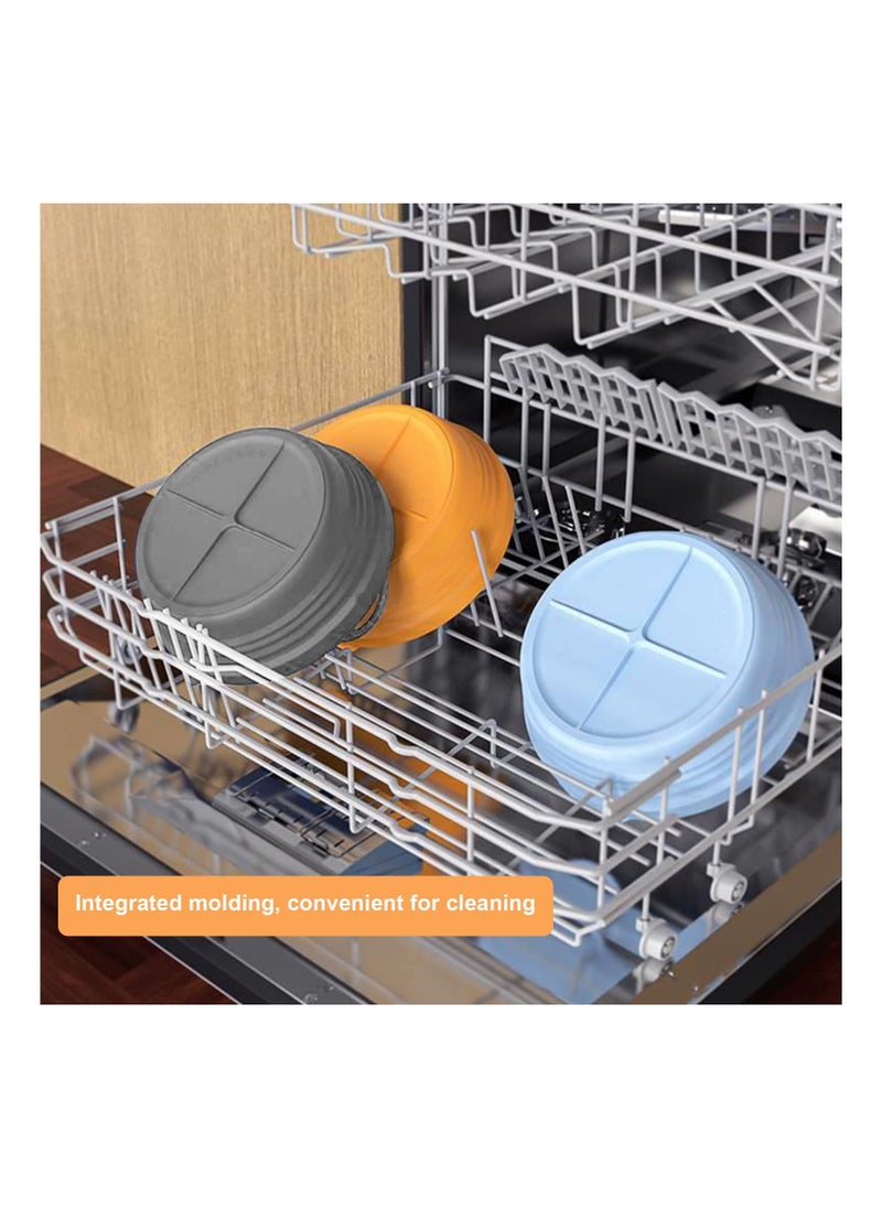 SYOSI 2 Pack Air Fryer Silicone Liners, 7.5 Inches for 3 to 5 Qt Reusable Round Insert Food Safe Air Fryer Basket, Clean and Convenient, Dishwasher Washable Replacement Silicone Pot for Oven (Gray+Orange)  - Image 4