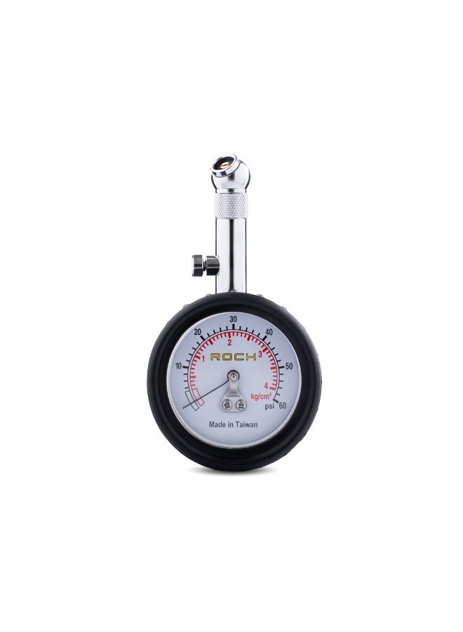 Rock Highly sensitive professional tire pressure gauge. Anti-vibration tire pressure sensor. Car tire air gauge with an accurate indicator. Cover sensor with ANSI class B accuracy. Air gauge with release button, model TH-061 - Image 1