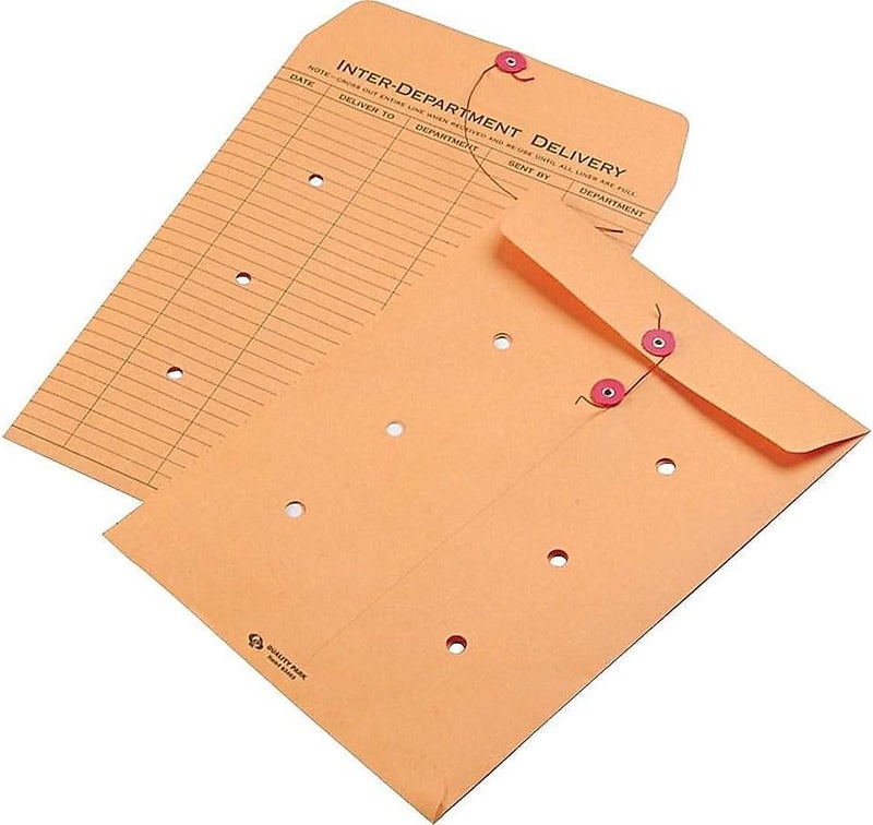 Quality Park QUA63462 - Brown Kraft Kraft String amp;amp; Button Interoffice Envelope - Image 2