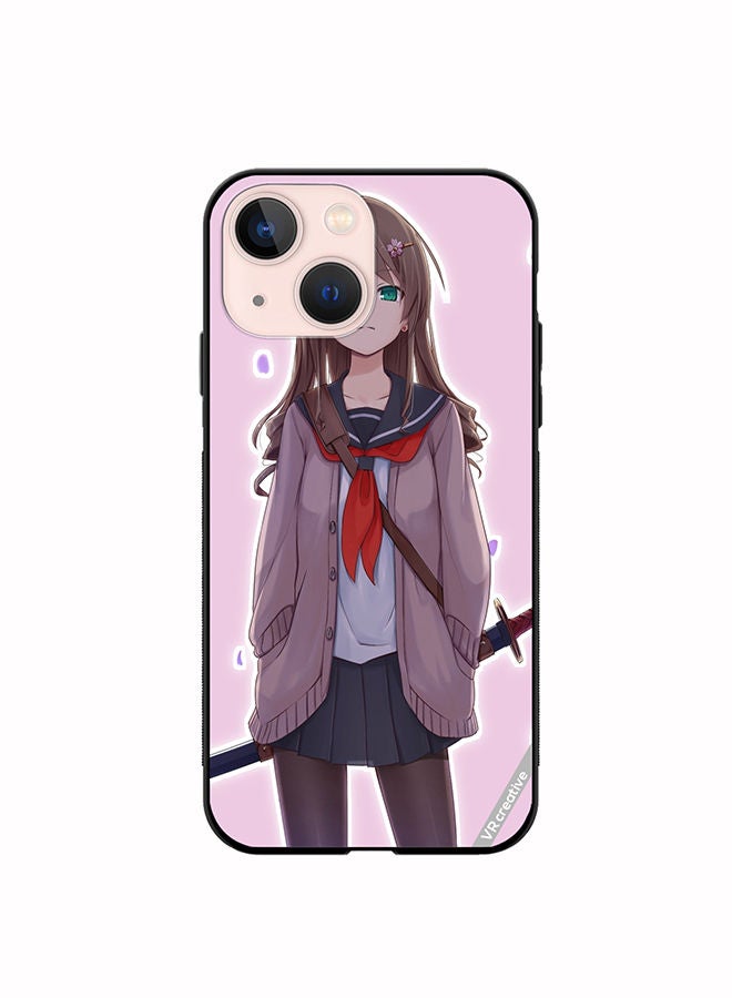 VR CREATIVE Protective Case Cover For Apple iPhone 13 Anime Girl Design Multicolour - Image 1