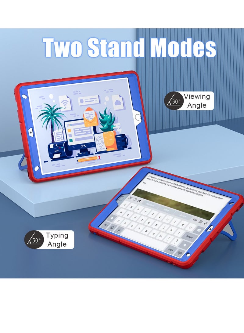 Ipad 9th/8th/7th Generation 10.2-Inch Case for Kids Shockproof Protective Cover with Pencil Holder Shoulder Strap Kickstand for Kids Children - Image 2