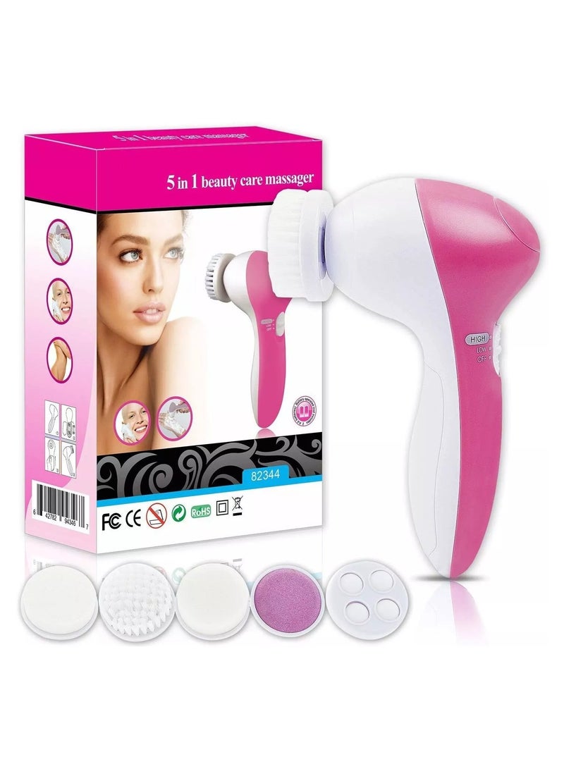 5 in 1 Machine Care Cleanser Massager Kit For Smoothing Body Beauty Skin Cleaner Facial Massager Face Facial Exfoliator Electric Massage Machine for Women  - Image 4