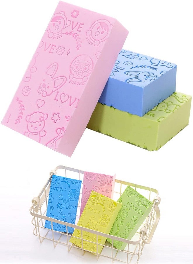 Bluwings Body scrubber ultra soft bath sponge dead skin remover face scrubber Pack of 3 multi - Image 1