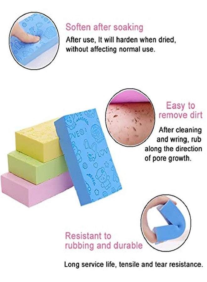 Bluwings Body scrubber ultra soft bath sponge dead skin remover face scrubber Pack of 3 multi - Image 2