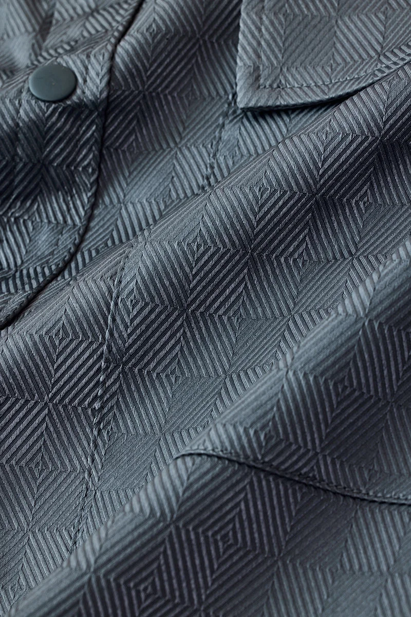 SNITCH Double Pocket Snap Button Oversized Shacket