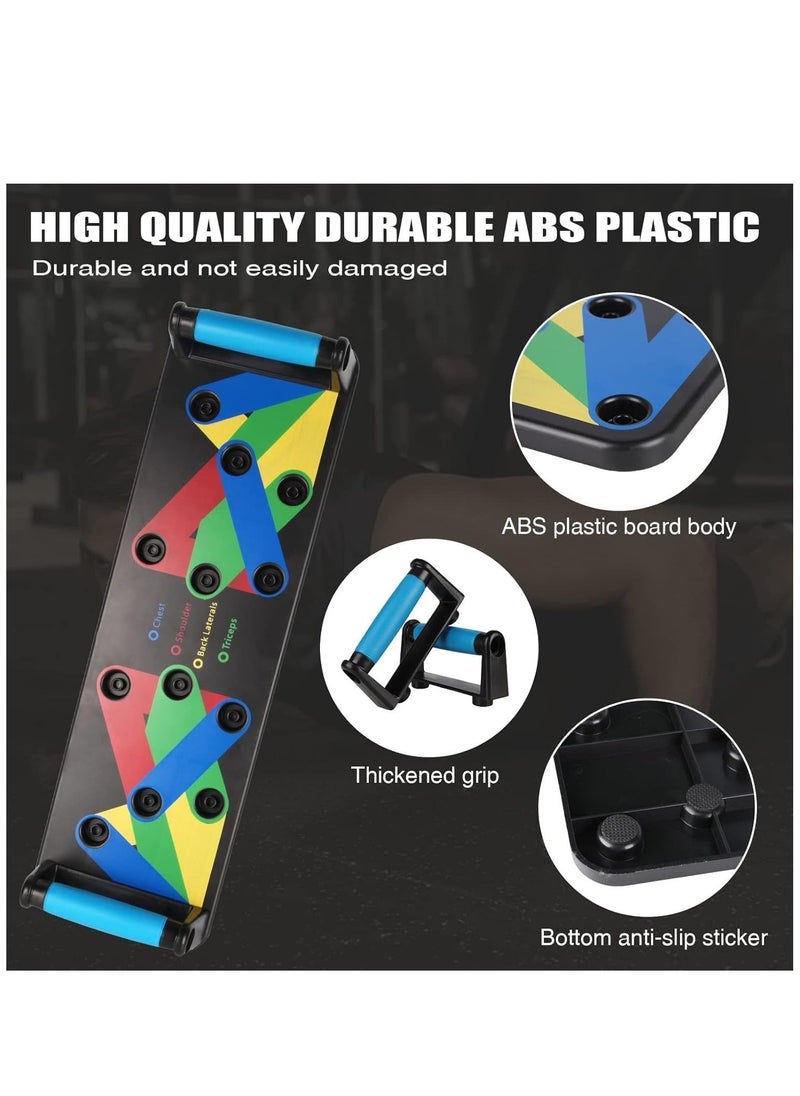 ELTRAZONE Push Up Board 9 in 1 Home Workout Equipment Multi-Functional Pushup Bar System Fitness Floor Chest Muscle Exercise Professional Equipment Burn Fat Strength Training Arm - Image 1