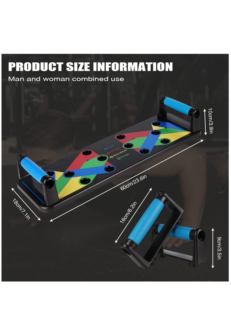 ELTRAZONE Push Up Board 9 in 1 Home Workout Equipment Multi-Functional Pushup Bar System Fitness Floor Chest Muscle Exercise Professional Equipment Burn Fat Strength Training Arm - Image 2