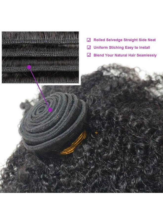 Luwigs - Afro Kinky Curly 4B 4C Hair Extensions One Bundle Hair Weave Human Hair Bundles Afro Kinkys Curly Hair Bundles Natural Color (12 Inches Afro Kinky Curly 4B 4C) - Image 1