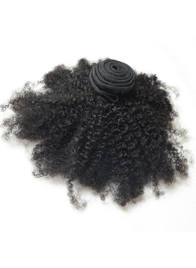 Luwigs - Afro Kinky Curly 4B 4C Hair Extensions One Bundle Hair Weave Human Hair Bundles Afro Kinkys Curly Hair Bundles Natural Color (12 Inches Afro Kinky Curly 4B 4C) - Image 1