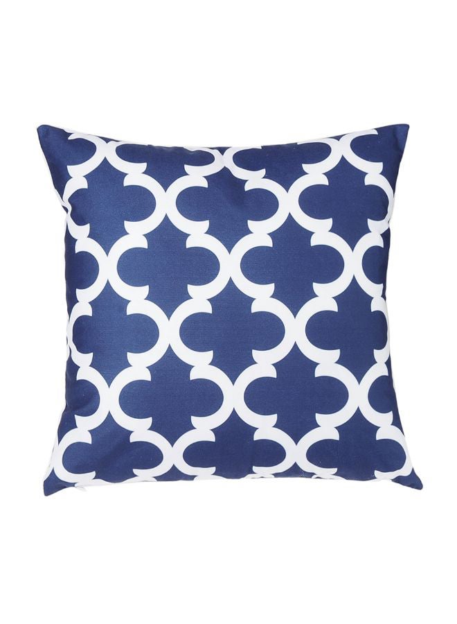 Modern Home Painted Throw Pillow Case Cushion Cover Blue/White 45 x 45cm - Image 1