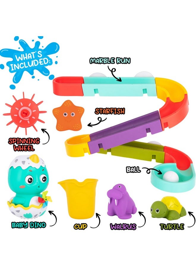 ArtCreativity - Interactive Bathtub Slide Set - Bath Slide Set With Bathtub Slide, Waterfall, Marble Run, Spinning Pinwheels, And Unique Squirt Toys (Turtle, Walrus, And Starfish) - Stong Suction Cups - Image 1