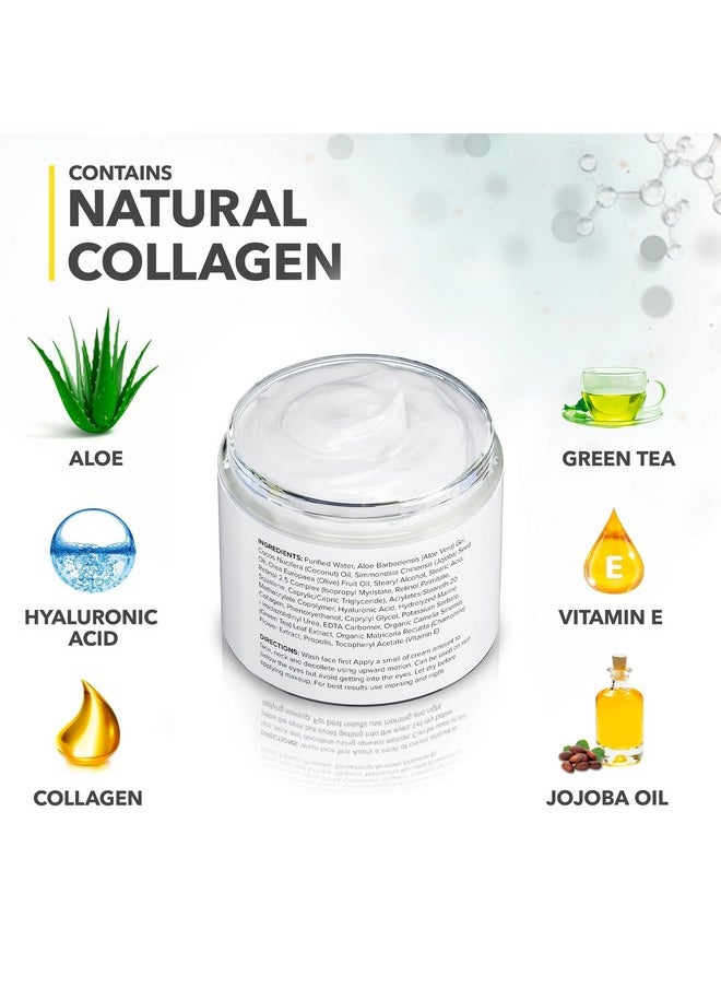 Arvesa Retinol Cream For Face Facial Moisturizer With Collagen Cream And Hyaluronic Acid Anti Aging Face Cream Day And Night Face Lotion For Women And Men Hydrating Wrinkle Cream For Face All Skin Types  - Image 5