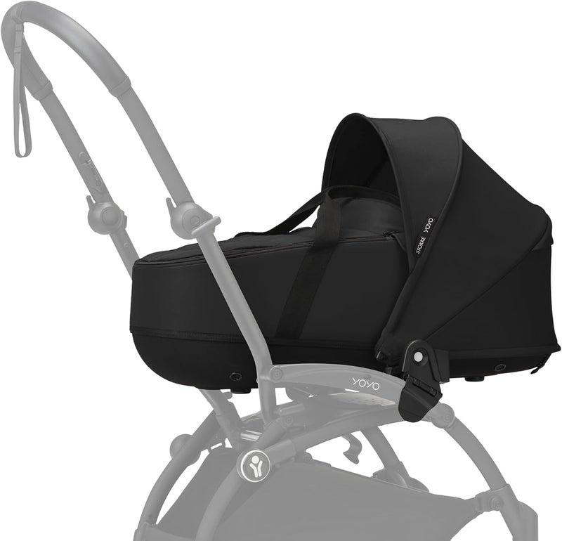 Stokke YOYO Newborn Shell for Baby Stroller - For Babies Up to 6 Months or 9 kg - Includes Semi-Hard Shell, Double Mattress & Foot Cover - Requires YOYO Stroller Frame (Sold Separately) - Black - Image 1