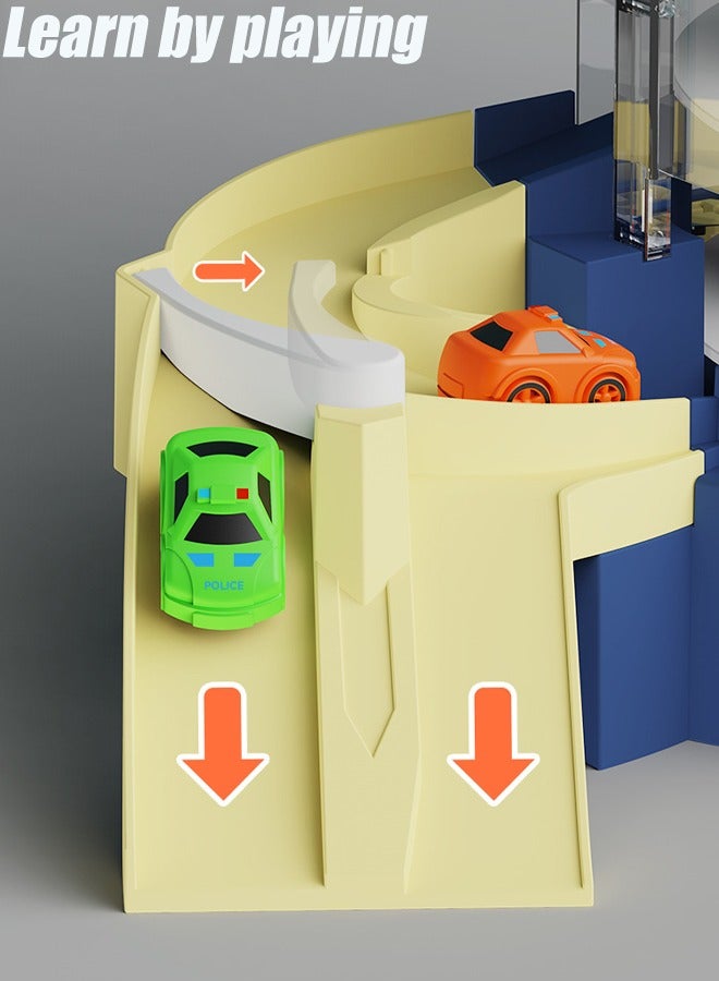 Aikenn Parking Lot Toys 5-story Car Building Track Toys Accompanying music, Educational Sliding Toys with 5 Car and 1 Screwdriver Suitable for Gift Giving Suitable for Children Over 4 Years Old  - Image 5