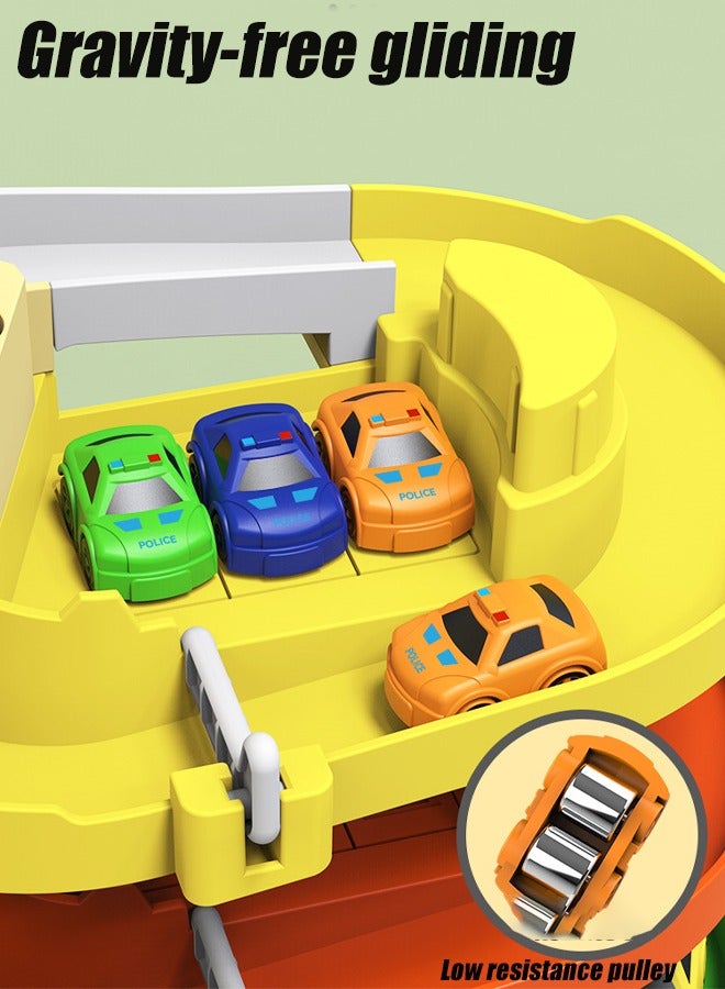 Aikenn Parking Lot Toys 5-story Car Building Track Toys Accompanying music, Educational Sliding Toys with 5 Car and 1 Screwdriver Suitable for Gift Giving Suitable for Children Over 4 Years Old  - Image 4