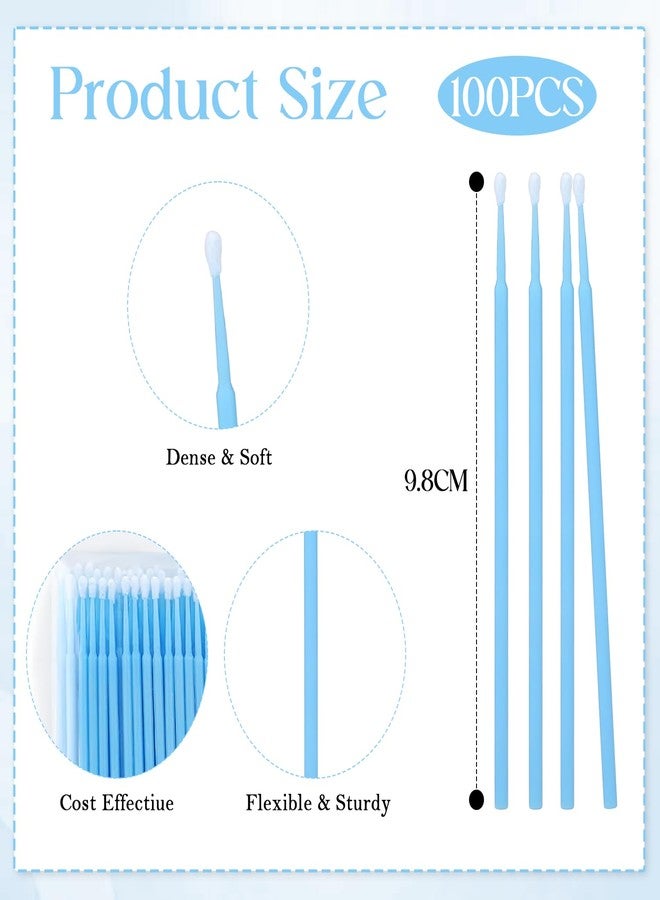 Homeaura 100-Count Blue Precision Cleaning Cotton Swabs Lint-Free | Ultra Soft | Makeup Removal | Eyeliner Correction | Multi-Purpose Beauty Tool - Image 2