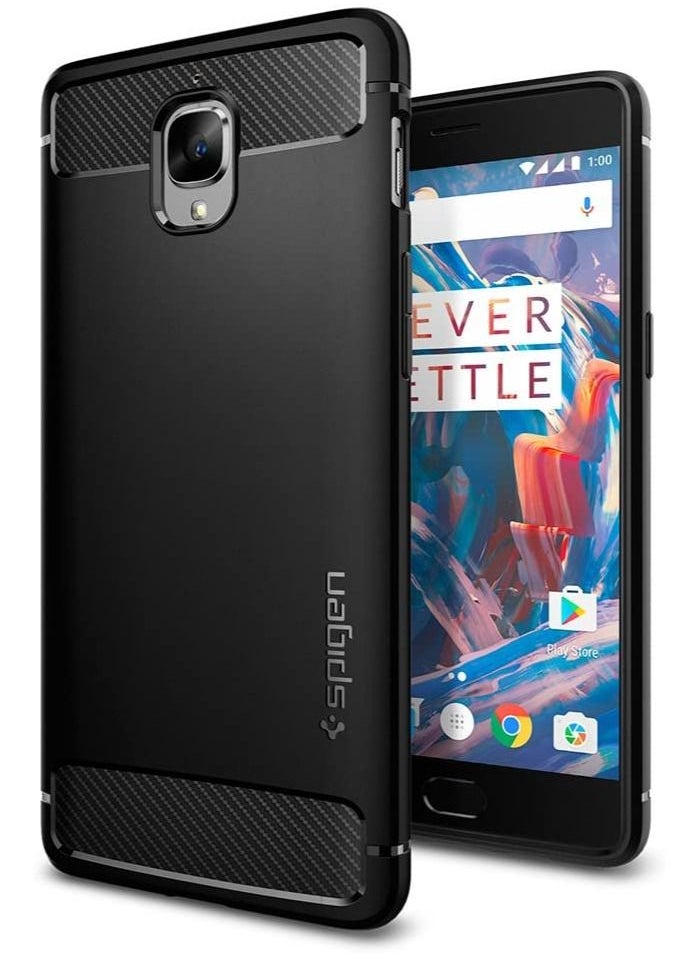Spigen - Rugged Armor Designed for OnePlus 3 Case/Designed for OnePlus 3T Case (2016) - Black - Image 1