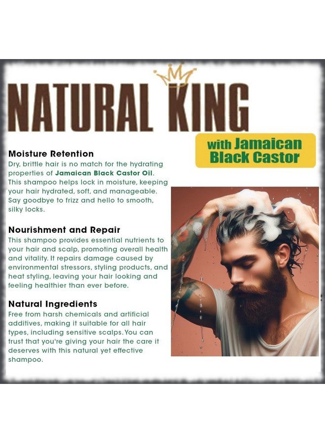 SFC Natural King Jamaican Black Castor Oil Shampoo for Men 33.8 oz. - Men's Cleansing Shampoo that Thickens Hair, Strengthens Hair and Boosts Growth - Image 5