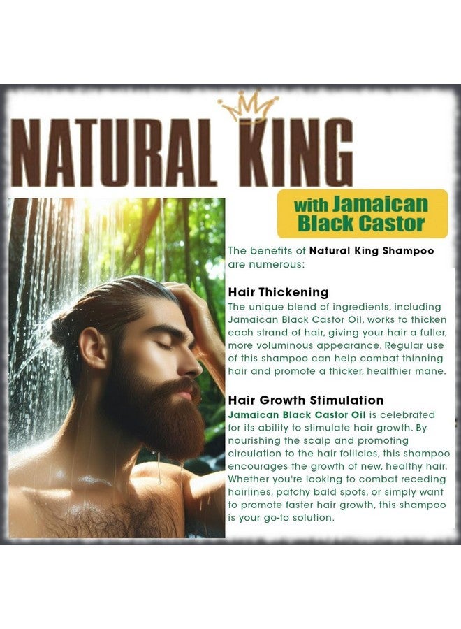 SFC Natural King Jamaican Black Castor Oil Shampoo for Men 33.8 oz. - Men's Cleansing Shampoo that Thickens Hair, Strengthens Hair and Boosts Growth - Image 4