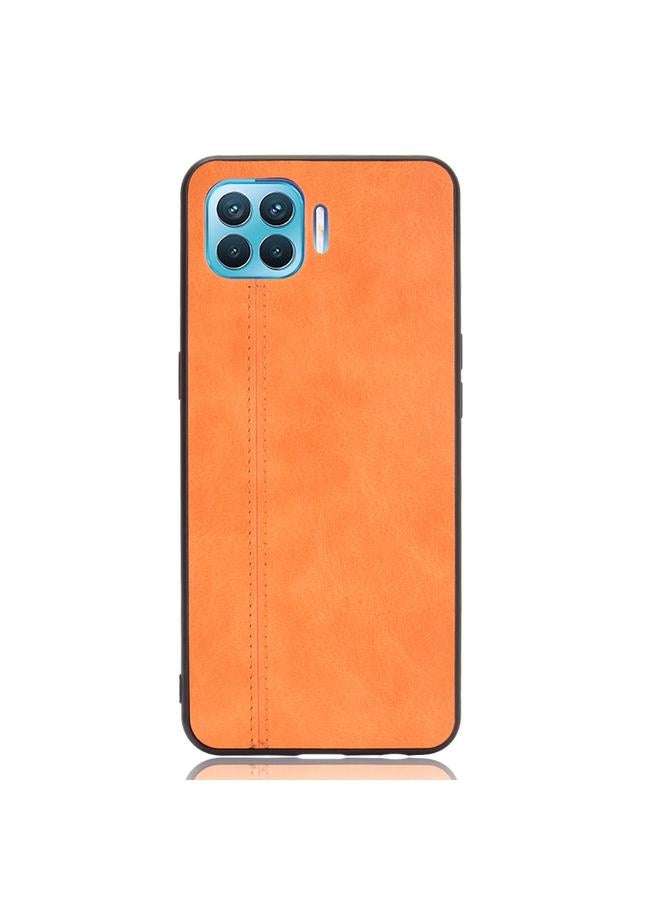 اس-توب جراب لهاتف OPPO F17 Pro / A93 / Reno4 Lite مقاوم للصدمات مصنوع من جلد البقر المخيط بنمط جلد البقر والبولي يوريثان الحراري - Image 2